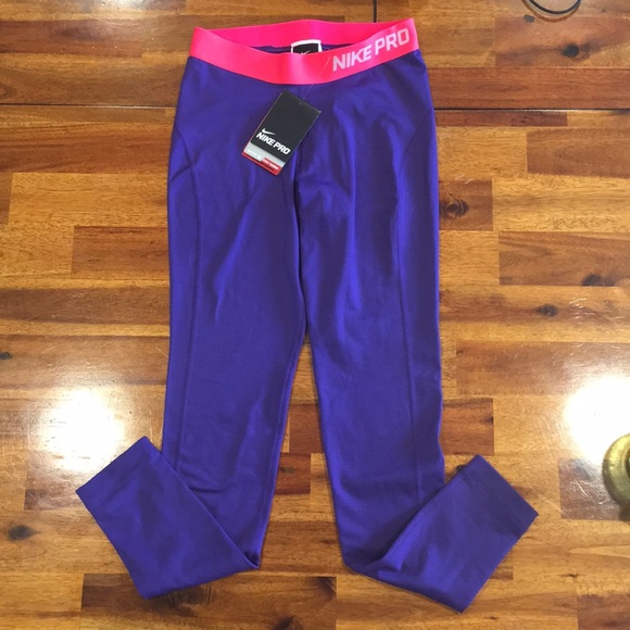 NWT Nike Pro Hyperwarm Purple Tight 3.0 XS - Picture 6 of 7
